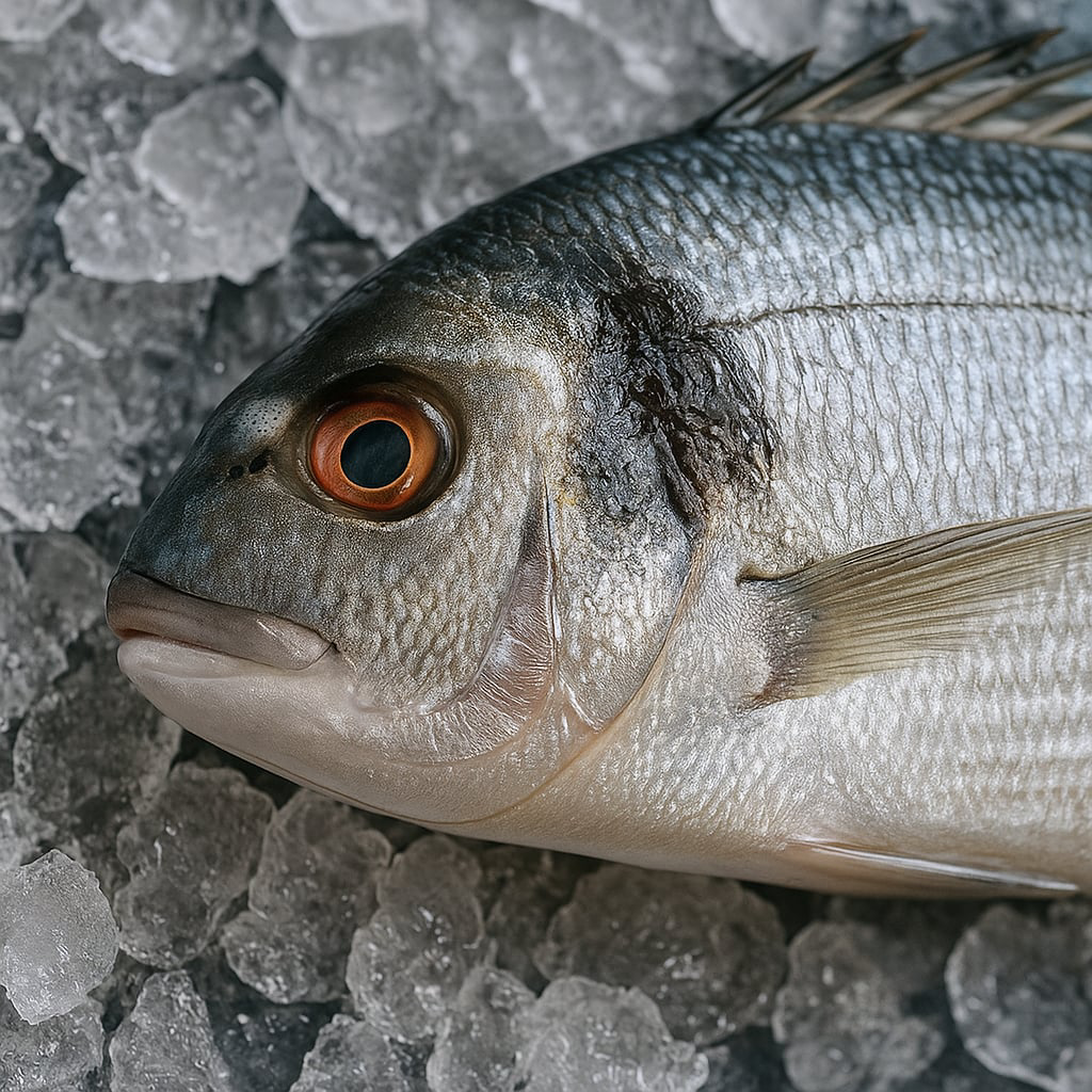 Φρέσκα ψάρια σε πάγκο